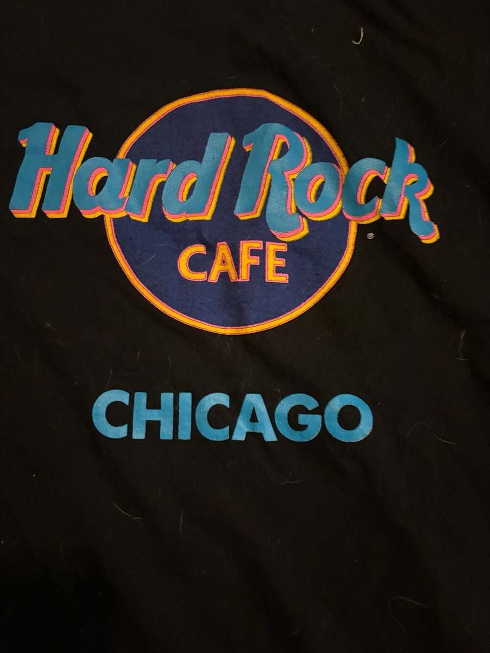 Hard Rock Cafe Chicago Black T-shirt, Size XL, 100% Cotton, Made in U.S.A.